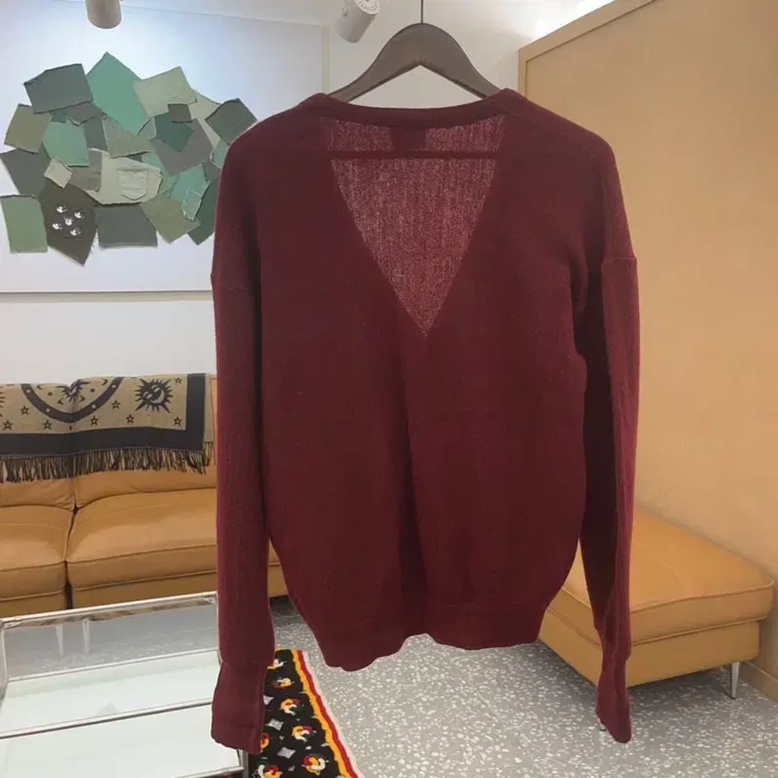 라코스테 베이직 모던룩 버건디레드 울 가디건 105 C06536 상품이미지4