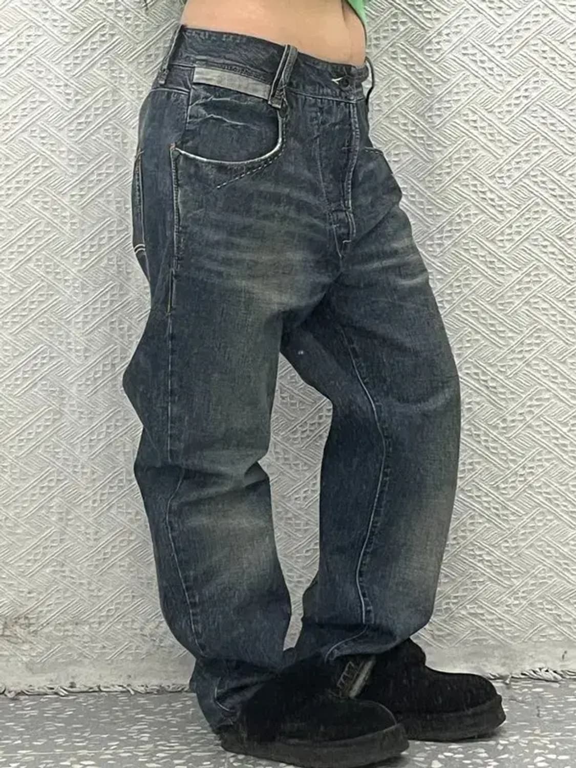 리바이스 쿠퍼 웨스턴 포켓 스티치 워싱 데님팬츠 34인치 C06540 상품이미지1