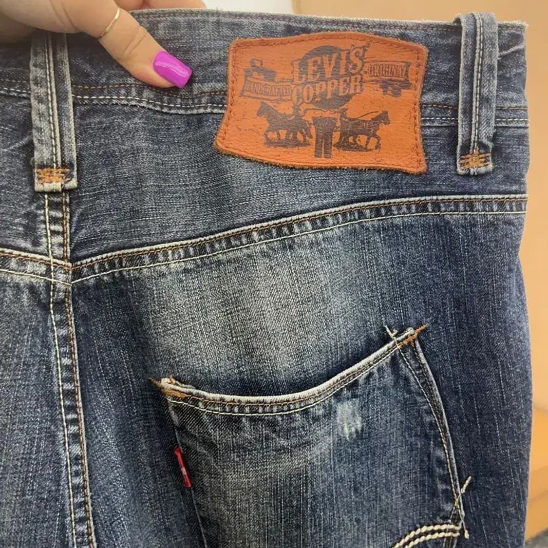 리바이스 쿠퍼 웨스턴 포켓 스티치 워싱 데님팬츠 34인치 C06540 상품이미지5