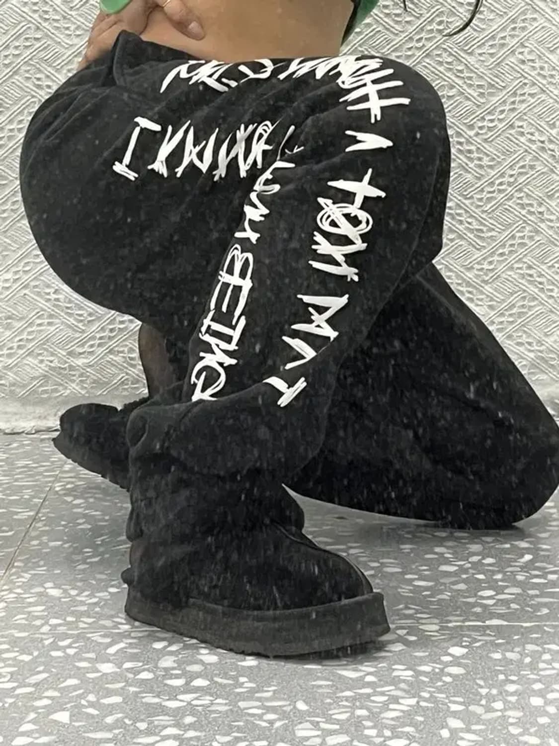 아임낫어휴먼비잉 힙합 빅로고 스트릿 조거팬츠 L C06546 상품이미지1