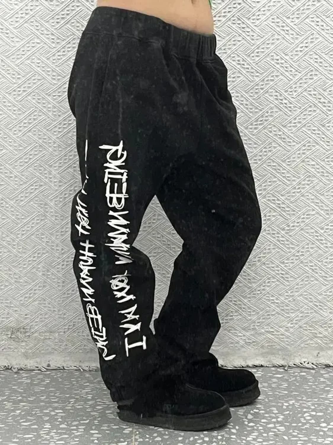 아임낫어휴먼비잉 힙합 빅로고 스트릿 조거팬츠 L C06546 상품이미지2