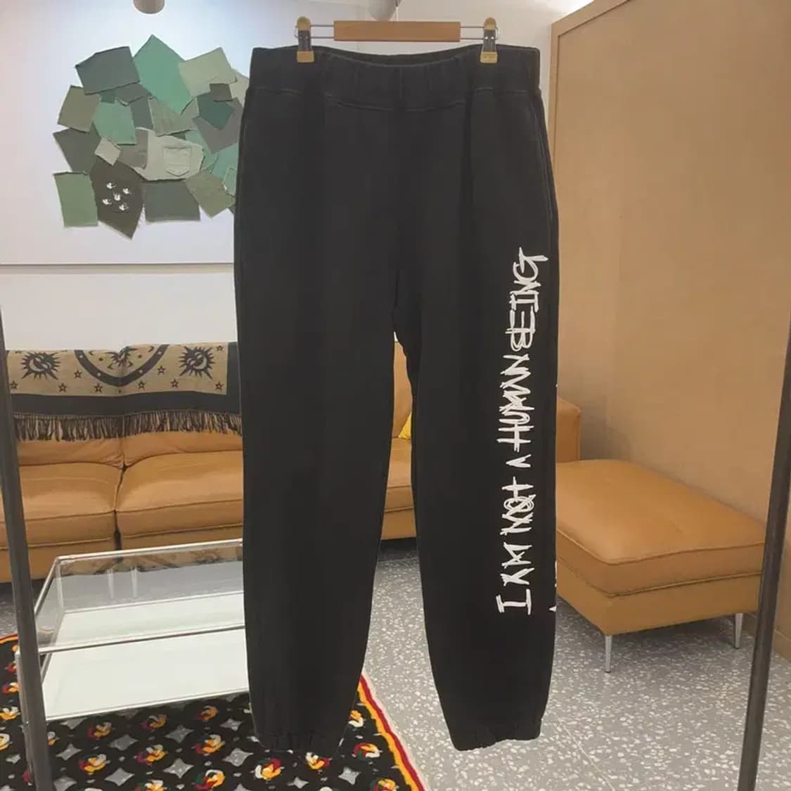 아임낫어휴먼비잉 힙합 빅로고 스트릿 조거팬츠 L C06546 상품이미지3