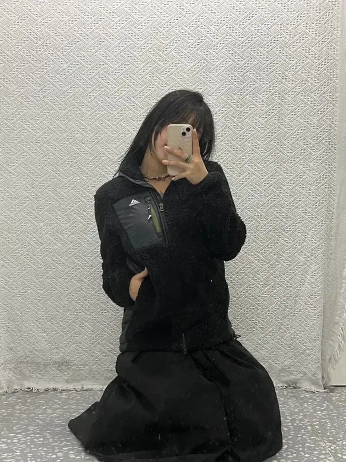 아디다스 카키 포켓 뽀글이 양털 후리스 자켓 M C06525 상품이미지1