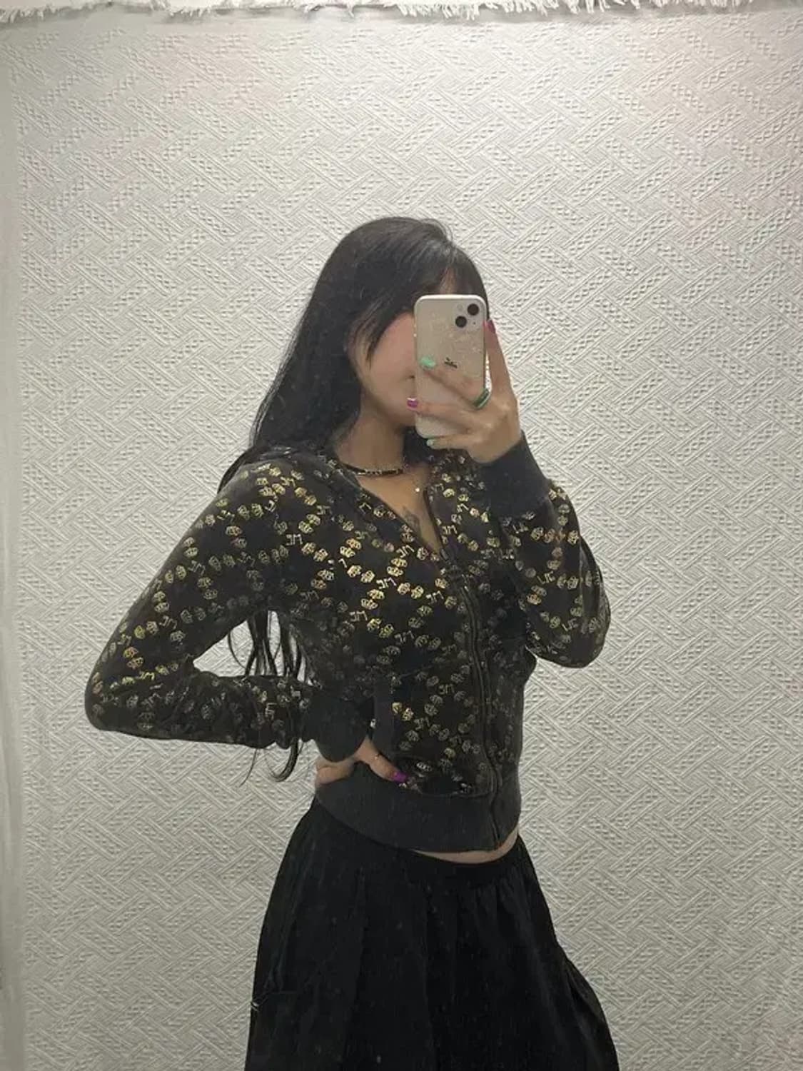 아디다스X미시엘리엇 희귀 올드스쿨 빈티지 벨벳 집업 85 C06554 상품이미지1