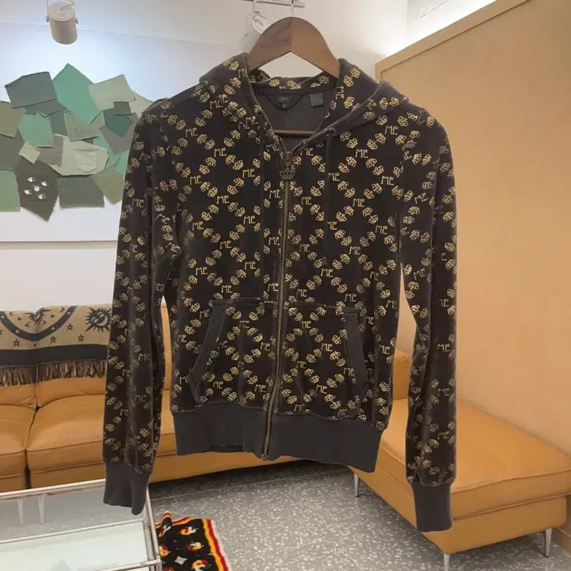 아디다스X미시엘리엇 희귀 올드스쿨 빈티지 벨벳 집업 85 C06554 상품이미지3