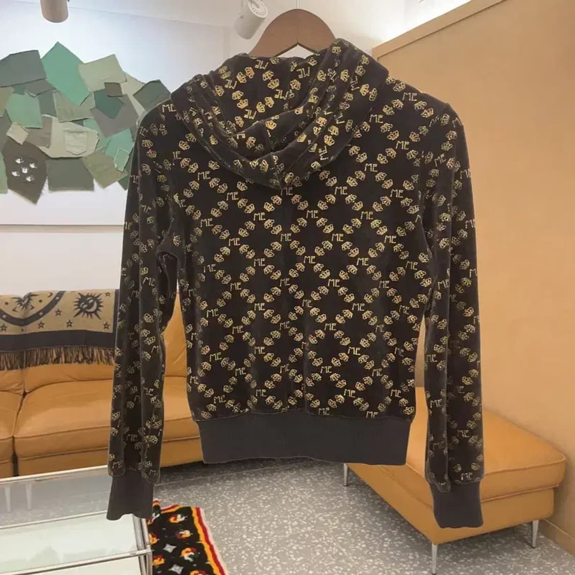 아디다스X미시엘리엇 희귀 올드스쿨 빈티지 벨벳 집업 85 C06554 상품이미지4