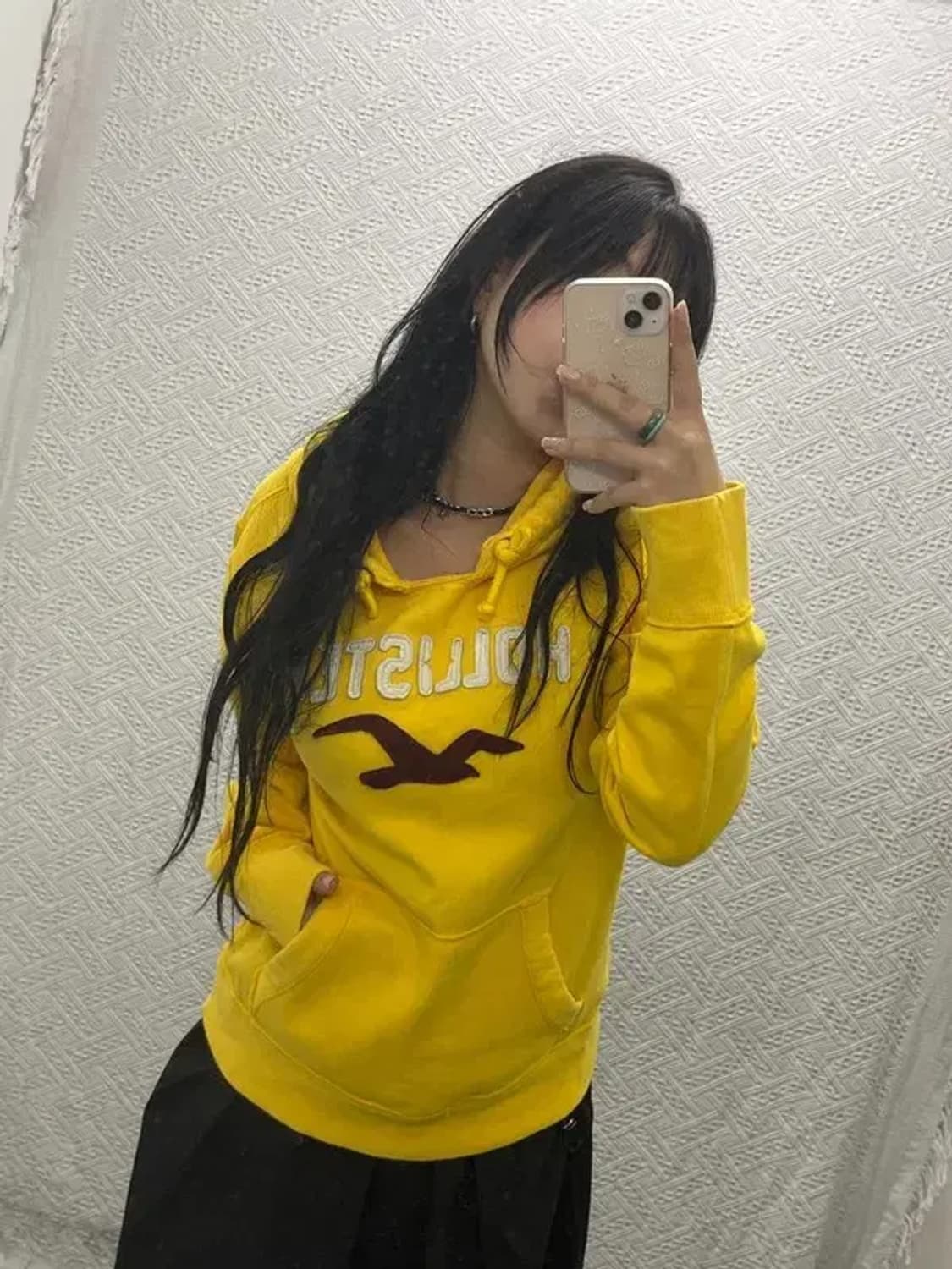 홀리스터 올드스쿨 빈티지 Y2K 머스타드 후드티 M C06537 상품이미지1