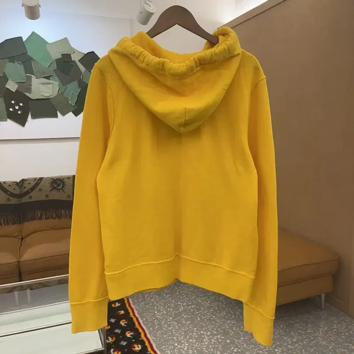 홀리스터 올드스쿨 빈티지 Y2K 머스타드 후드티 M C06537 상품이미지4