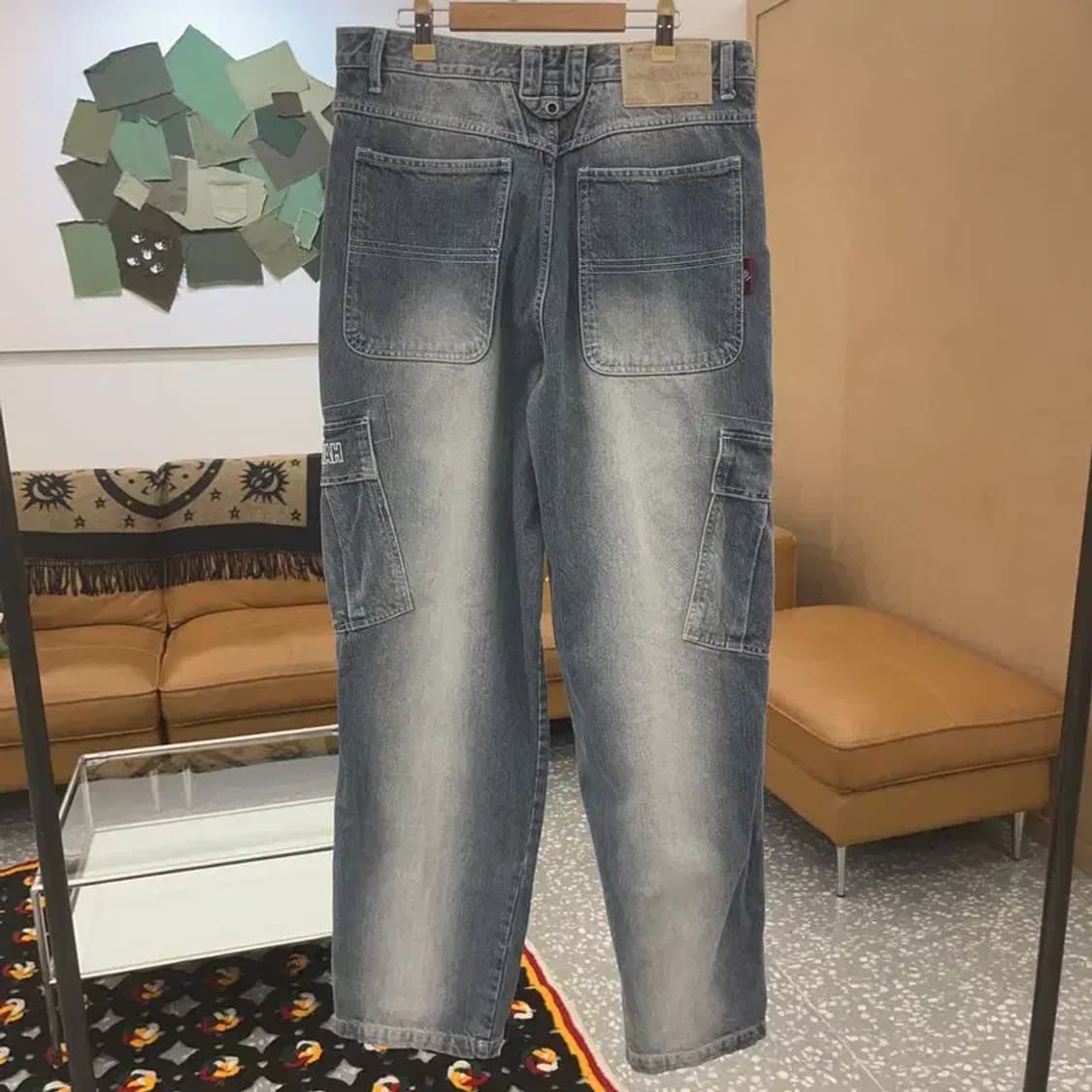 마자플라바 올드스쿨 워크웨어 카고 데님팬츠 30인치 C06541 상품이미지4