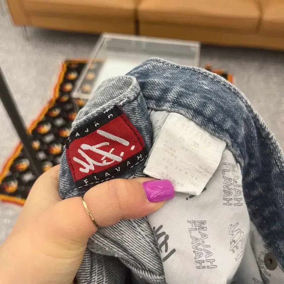 마자플라바 올드스쿨 워크웨어 카고 데님팬츠 30인치 C06541 상품이미지7