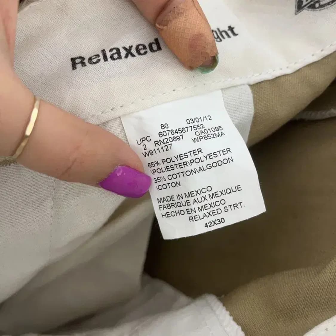 디키즈 더블니 루즈핏 와이드 사이드 포켓 워크 팬츠 42인치 C06545 상품이미지7