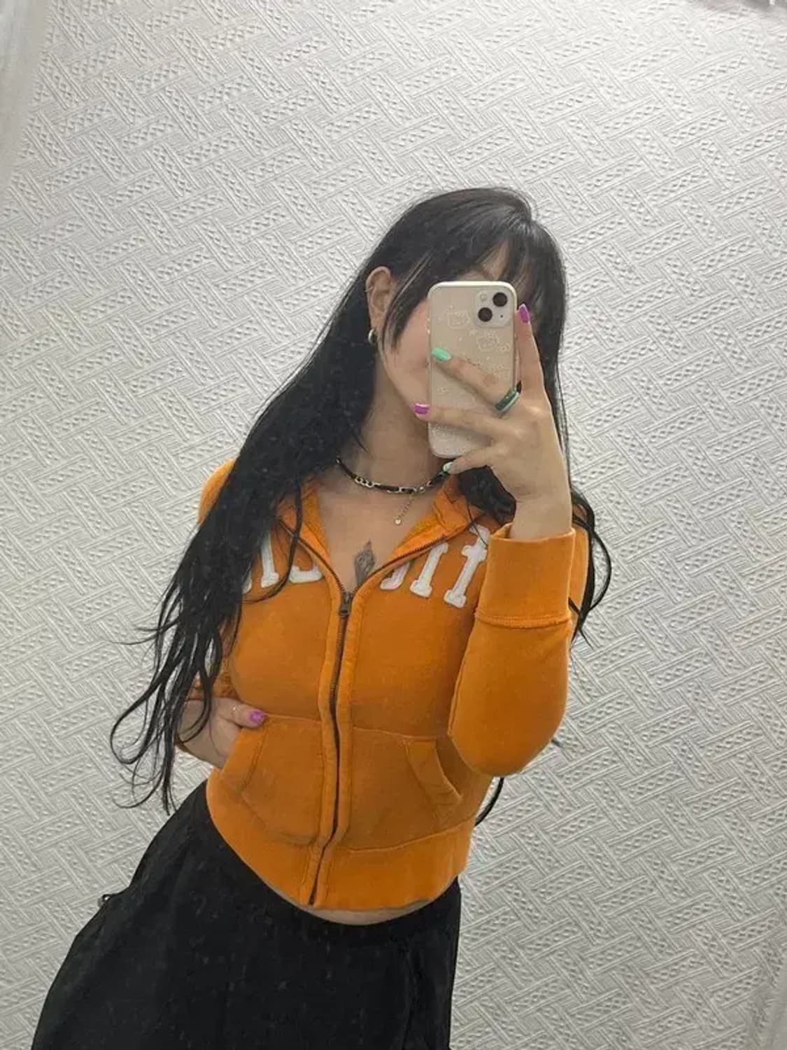 아베크롬비&피치 00's 빈티지 Y2K 오렌지 집업 S C06555 상품이미지2