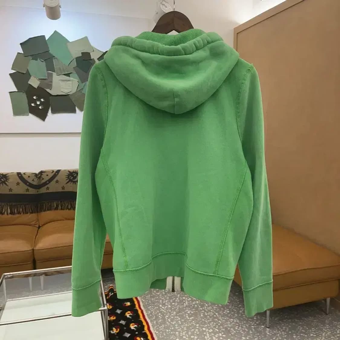 아베크롬비 올드스쿨 빈티지 Y2K 말차 기모 후드집업 C06538 상품이미지4