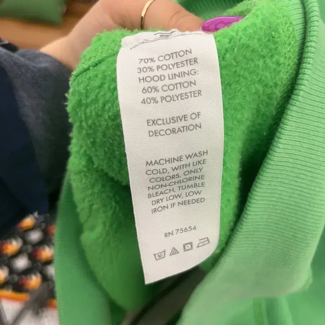 아베크롬비 올드스쿨 빈티지 Y2K 말차 기모 후드집업 C06538 상품이미지6