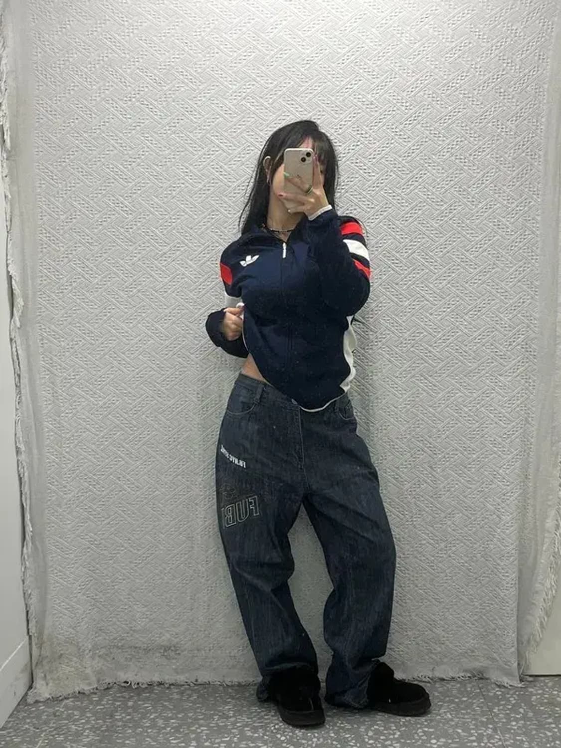 푸부 FUBU 올드스쿨 스트릿 레터링 데님 팬츠 38인치 C06548 상품이미지2