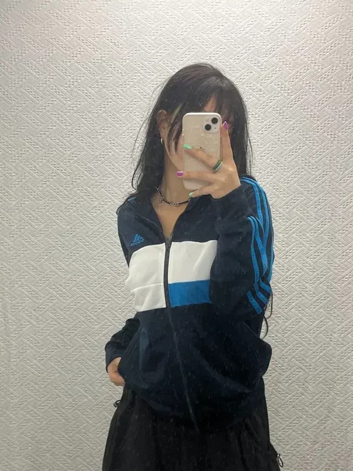 아디다스 스포티 희귀 아노깔 삼각로고 배색 져지 집업 95 C06551 상품이미지1