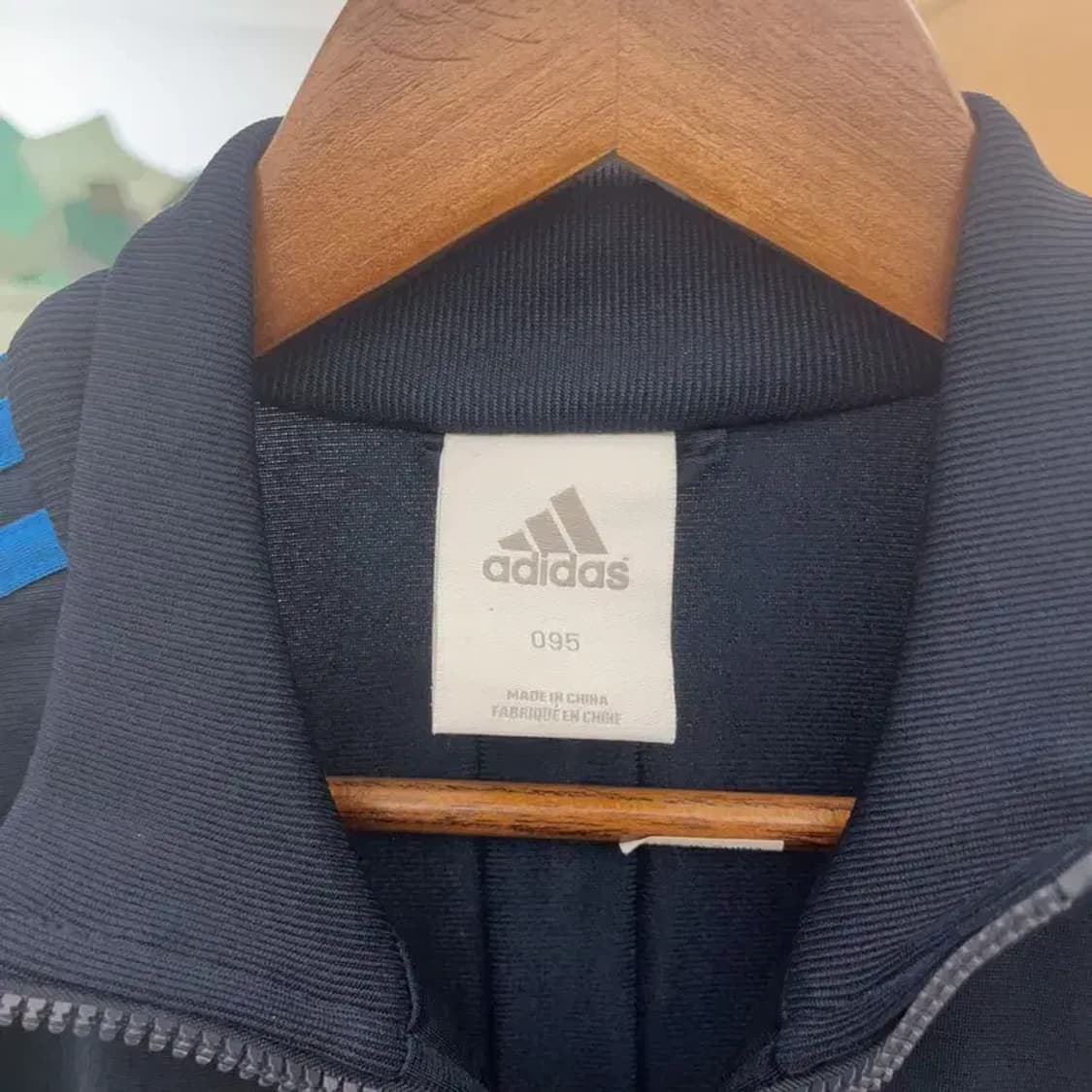 아디다스 스포티 희귀 아노깔 삼각로고 배색 져지 집업 95 C06551 상품이미지5