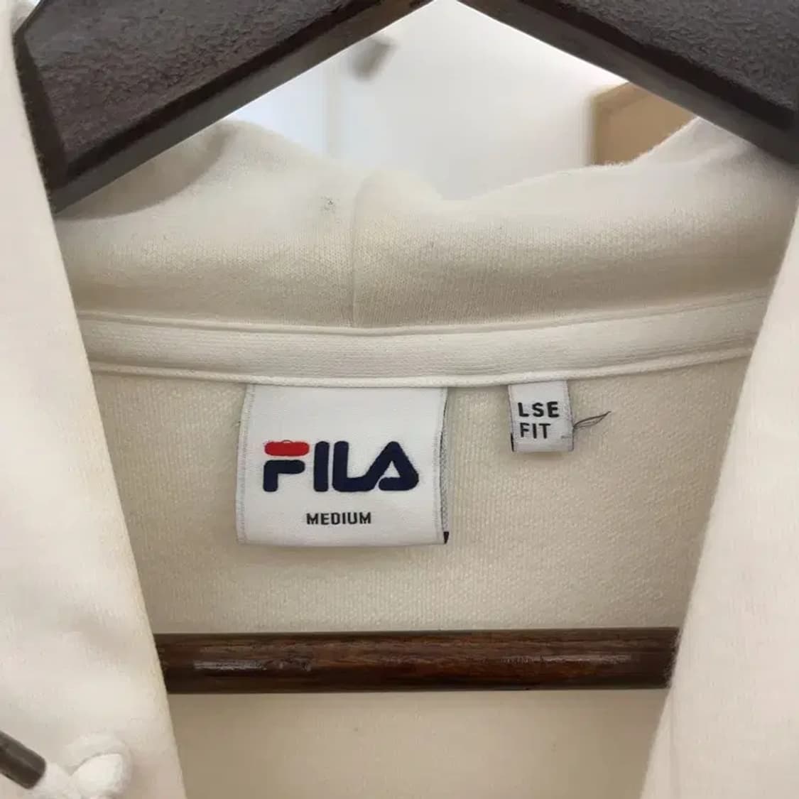 필라 사이드라인 배색 레인보우 크롭 후드집업 M C06556 상품이미지5