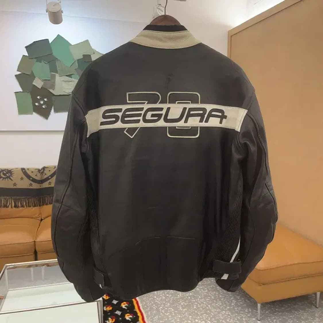 SEGURA 올드스쿨 모터사이클 소가죽 바이커 자켓 2XL C06526 상품이미지4