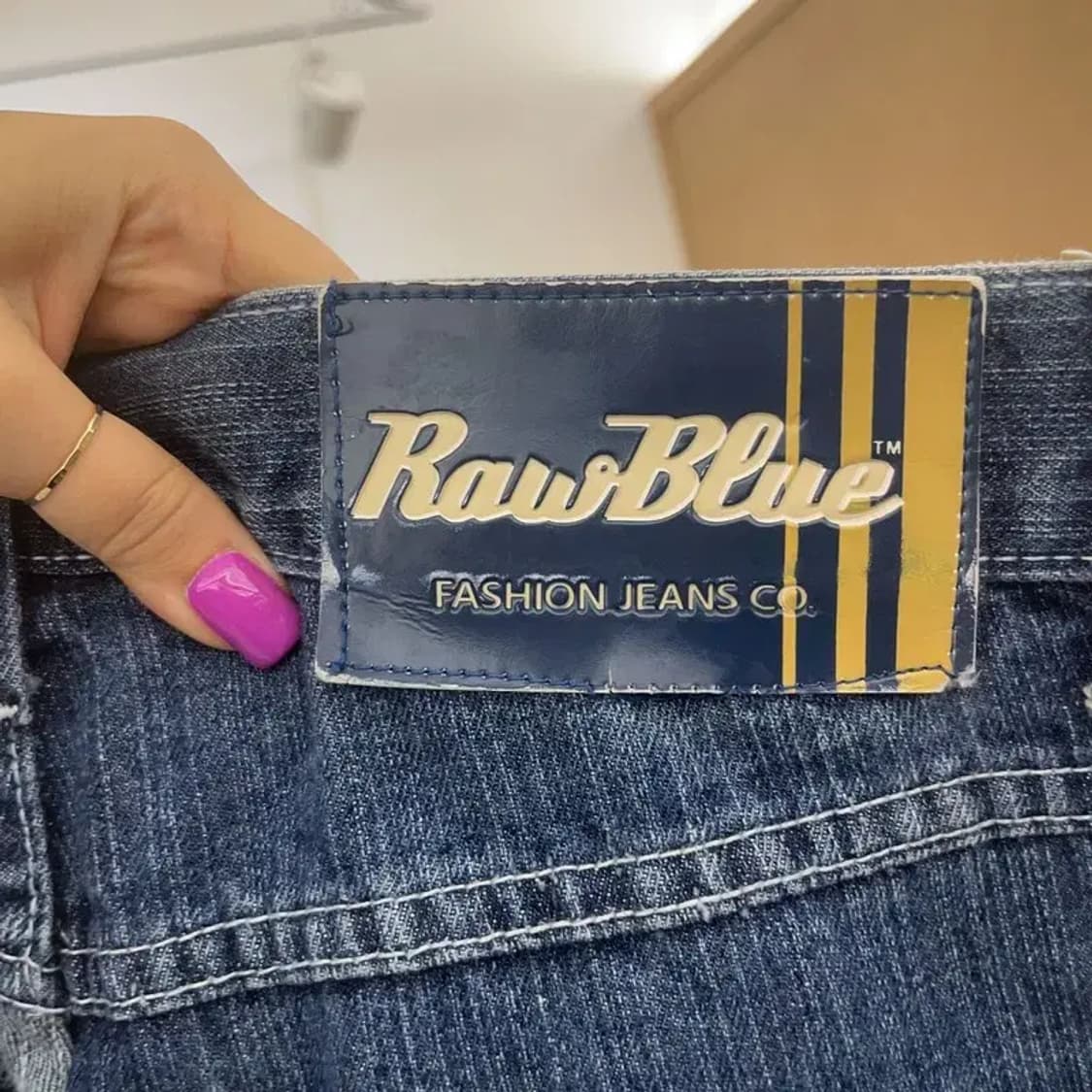 RAW BLUE 빈티지 올드스쿨 스티치 데님 팬츠 32인치 C06539 상품이미지5