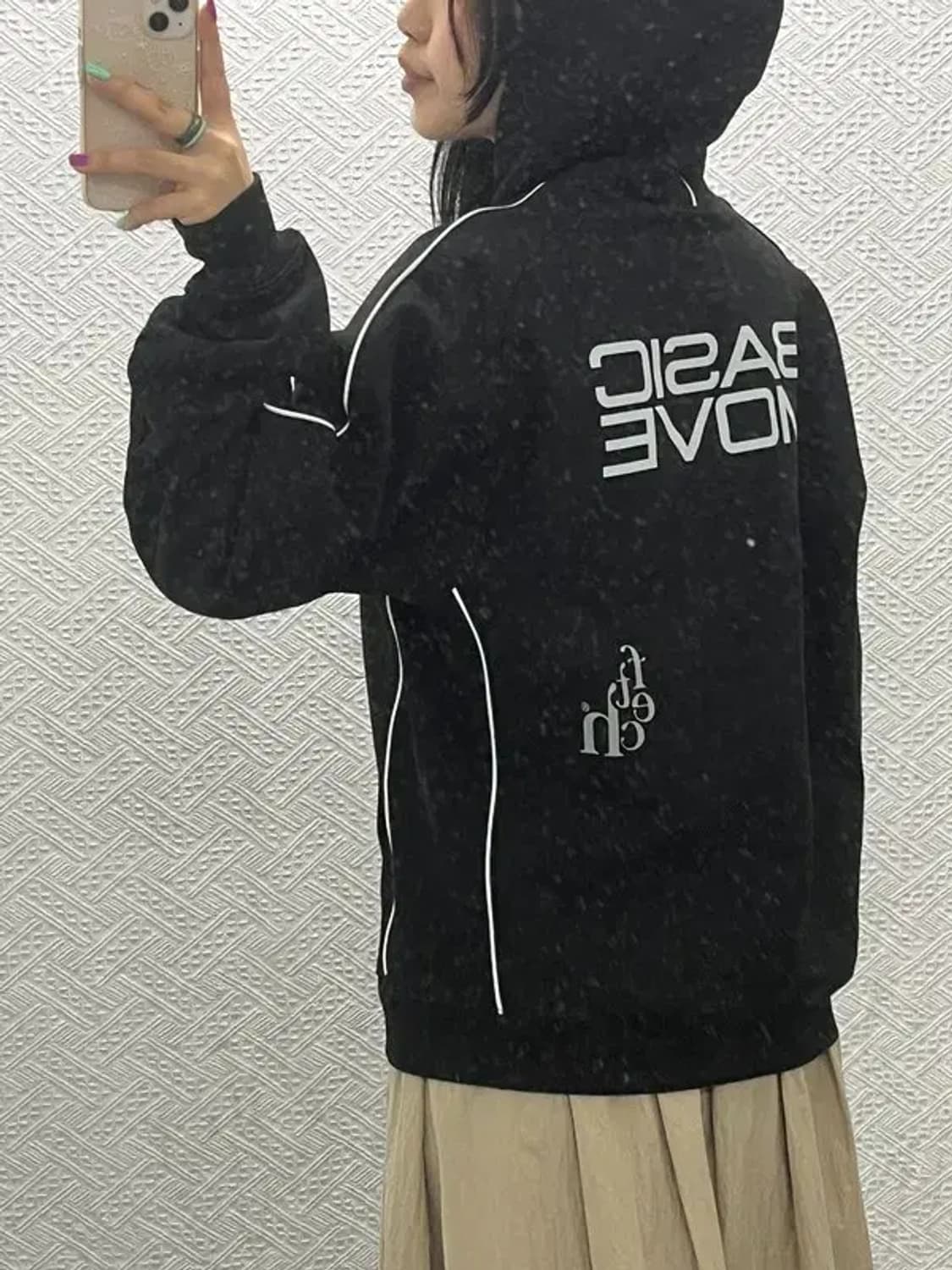 페치선데이 스트릿 힙합 레터링 기모 후드티 C06565 상품이미지1