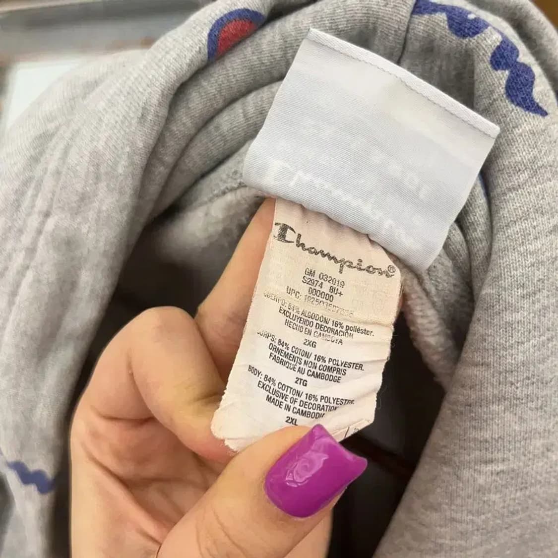 챔피언 올드스쿨 리버스위브 스펠 아웃 기모 후드티 2XL C06570 상품이미지6