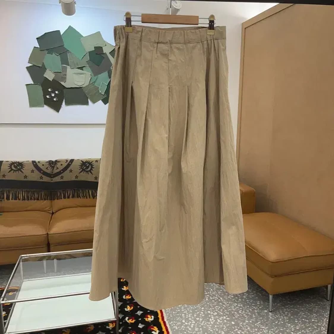 빈티지 베이직 모리걸 플리츠 롱스커트 26인치 C06583 상품이미지2