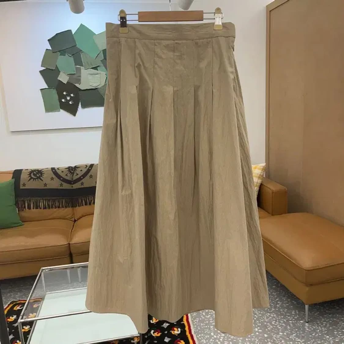 빈티지 베이직 모리걸 플리츠 롱스커트 26인치 C06583 상품이미지3