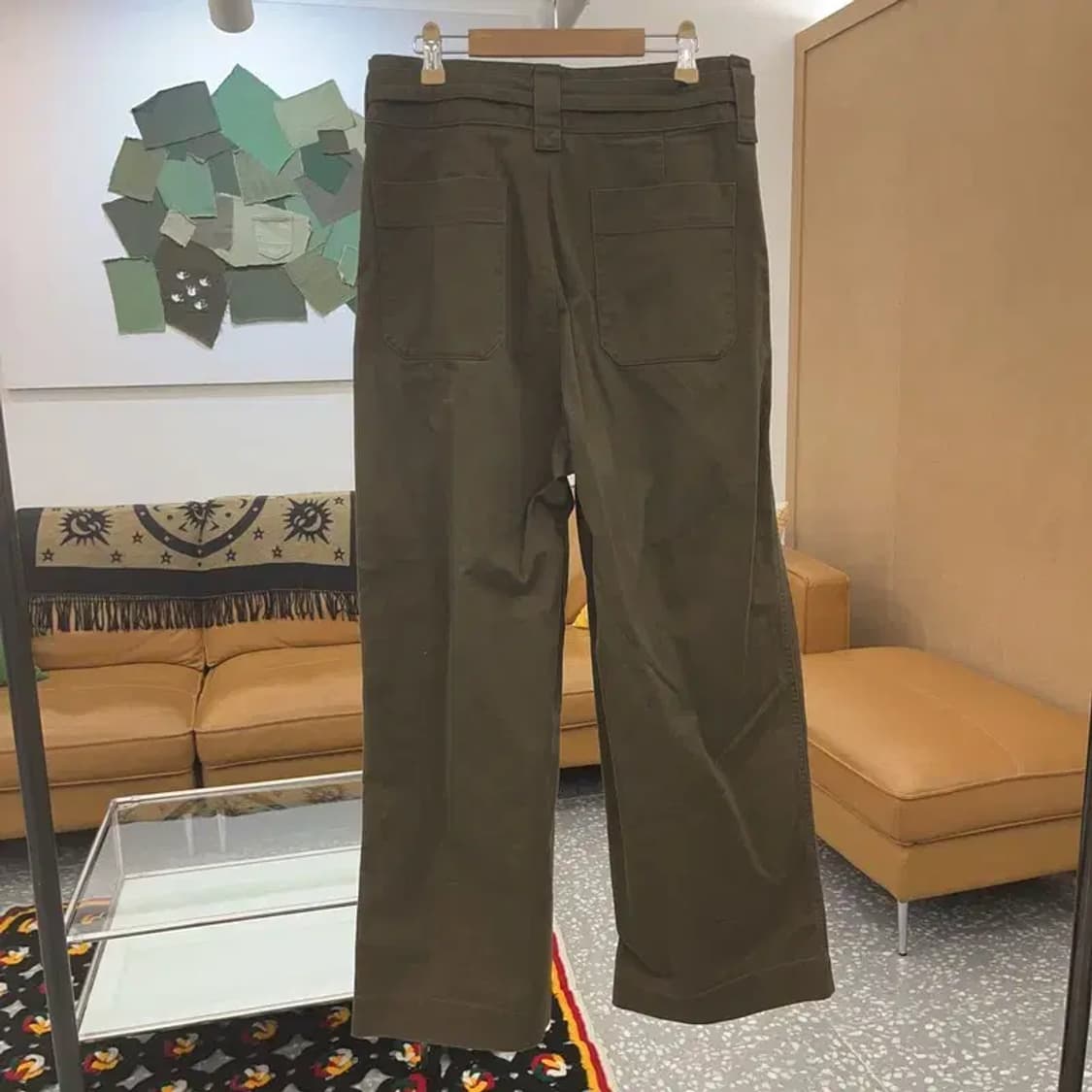 유니클로U 캐주얼 핀턱 벨티드 코튼팬츠 70 C06589 상품이미지4