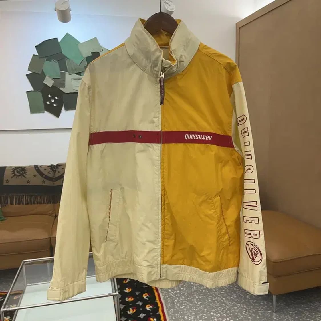 퀵실버 올드스쿨 빈티지 00's 배색 바람막이 집업 M C06561 상품이미지3