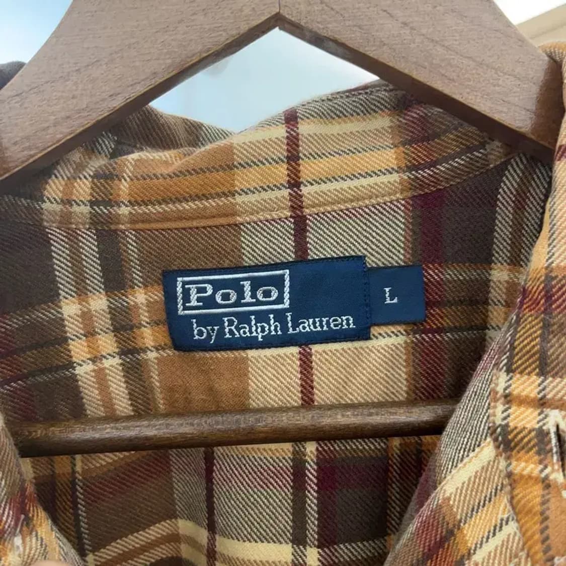 폴로 랄프로렌 올드스쿨 엘보패치 체크 셔츠 L C06597 상품이미지5