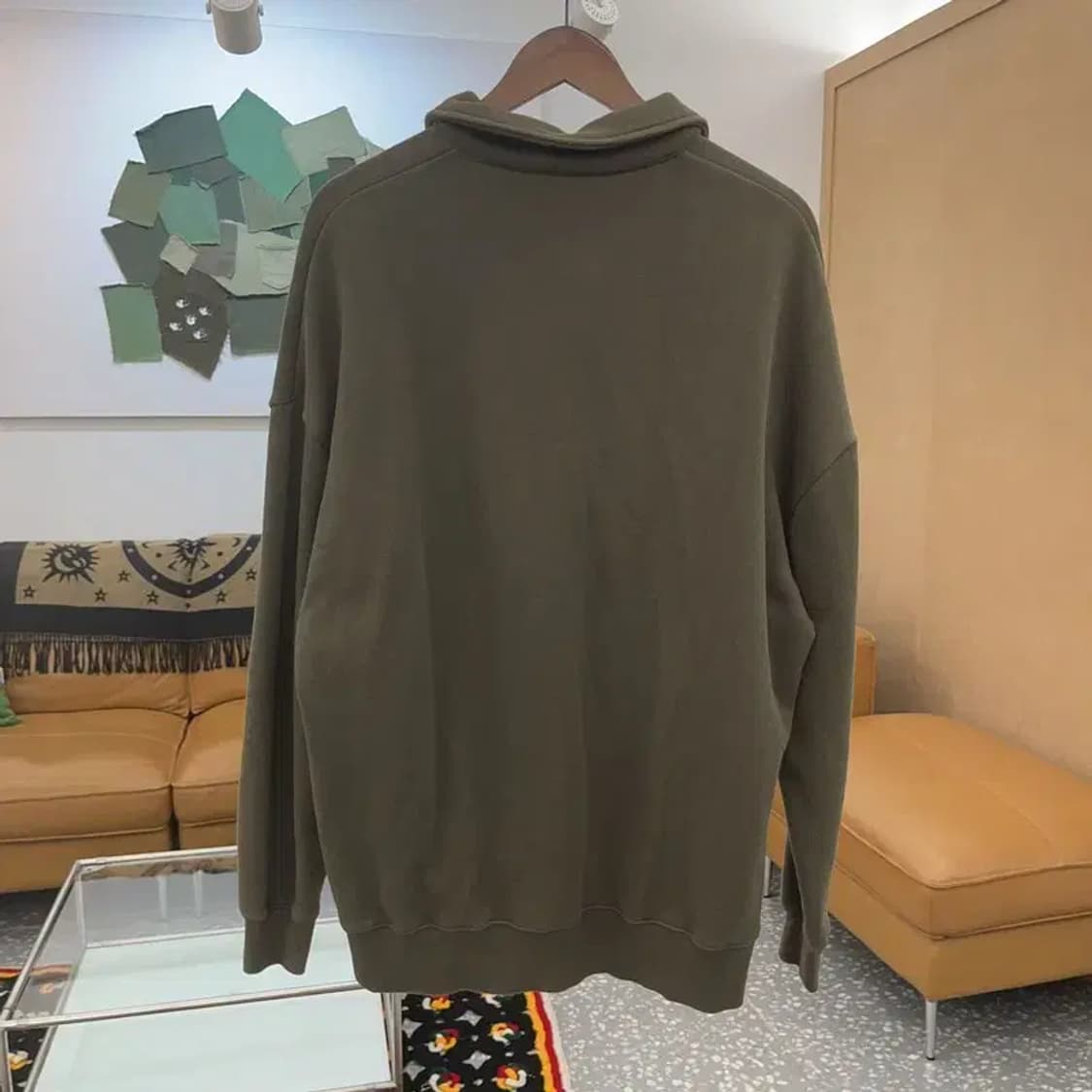 브라운브레스 빈티지 캐주얼 카키 반집업 맨투맨 M C06579 상품이미지4