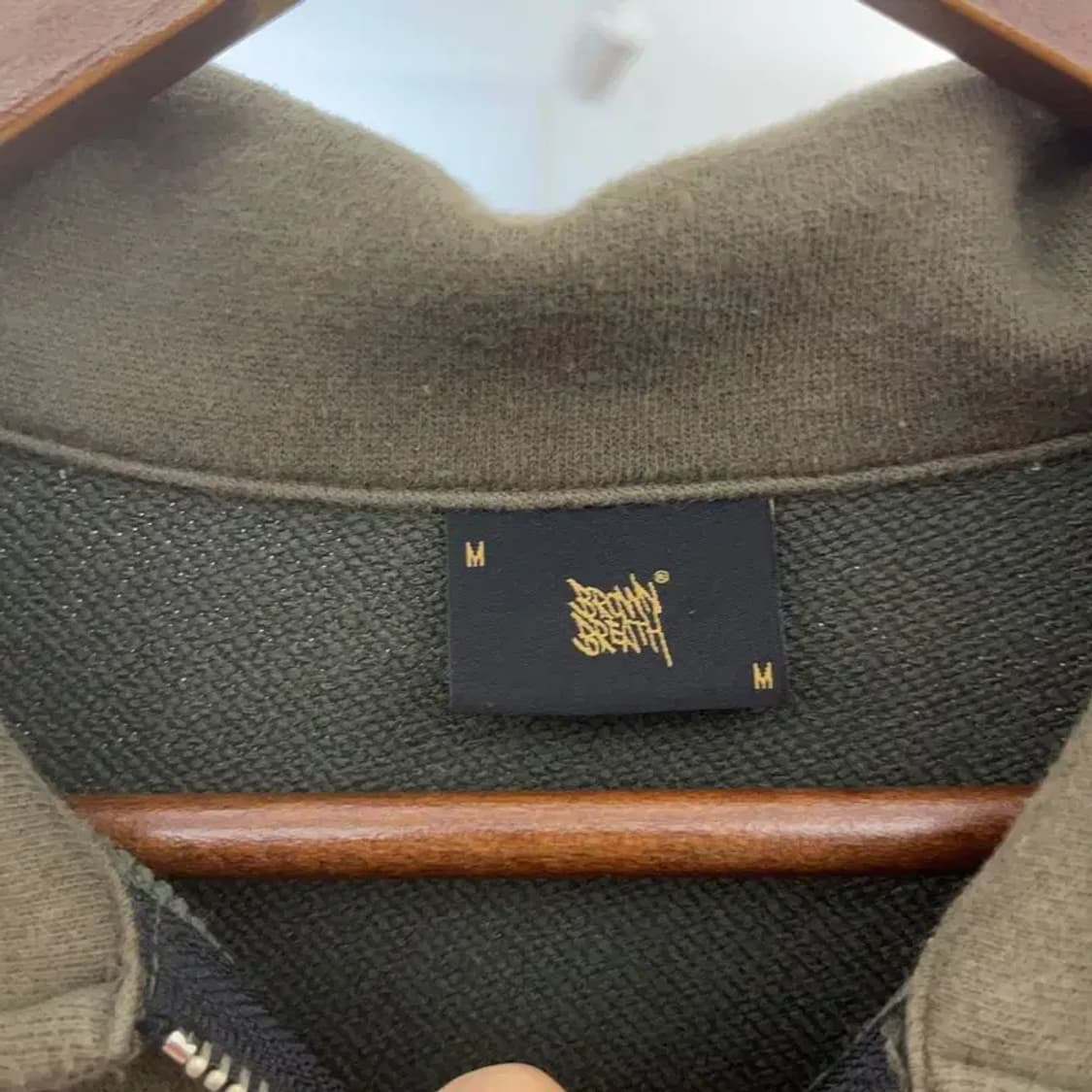 브라운브레스 빈티지 캐주얼 카키 반집업 맨투맨 M C06579 상품이미지5