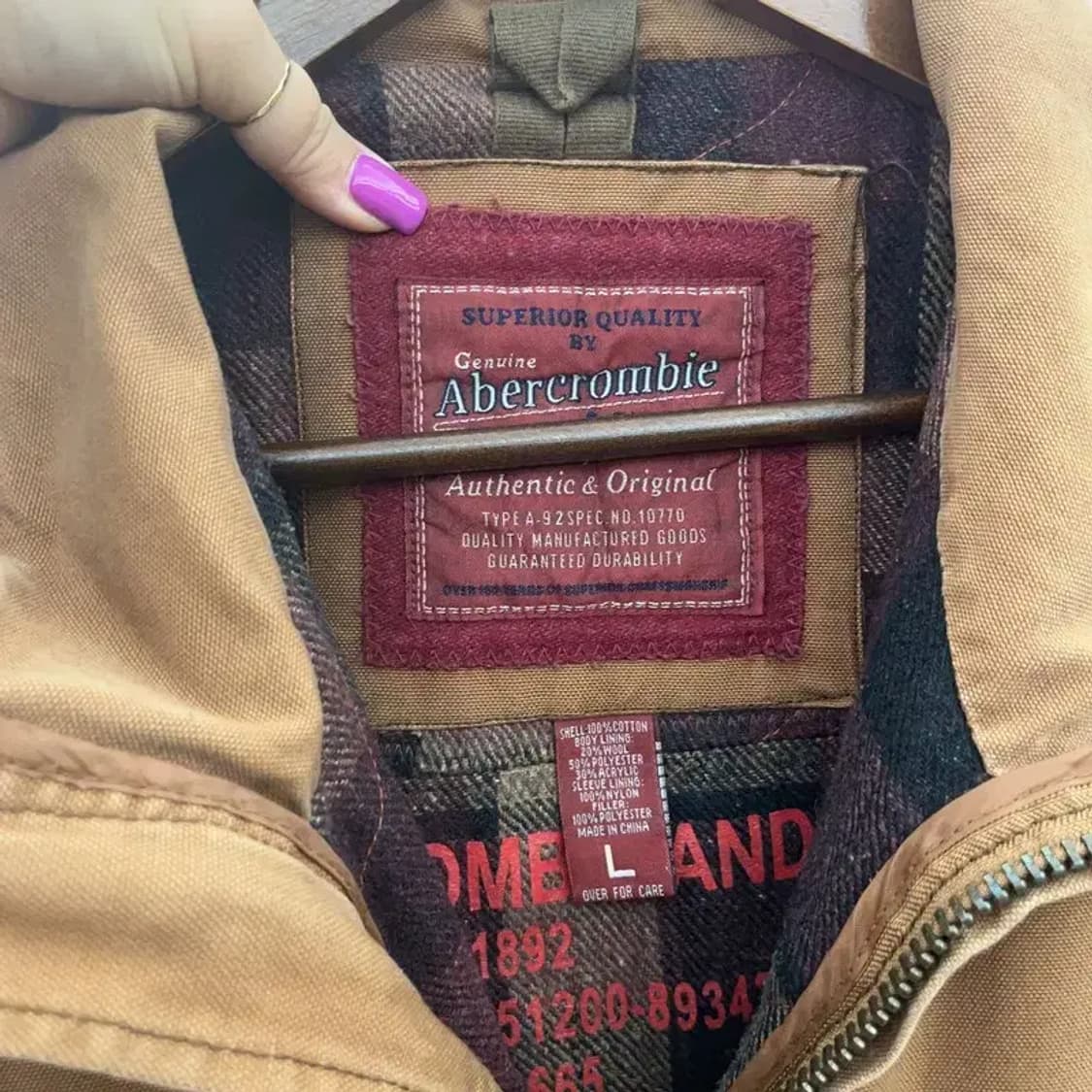 아베크롬비 90's 올드스쿨 빈티지 워크 자켓 L C06581 상품이미지5