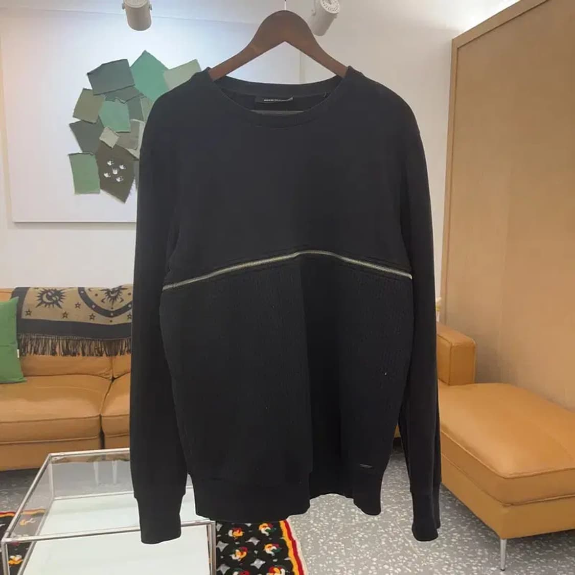 디젤 올드스쿨 베이직 지퍼디테일 맨투맨 L C06604 상품이미지3