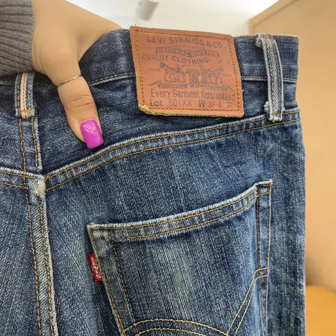 리바이스 501 올드스쿨 빅E 셀비지 데님팬츠 32인치 C06626 상품이미지5