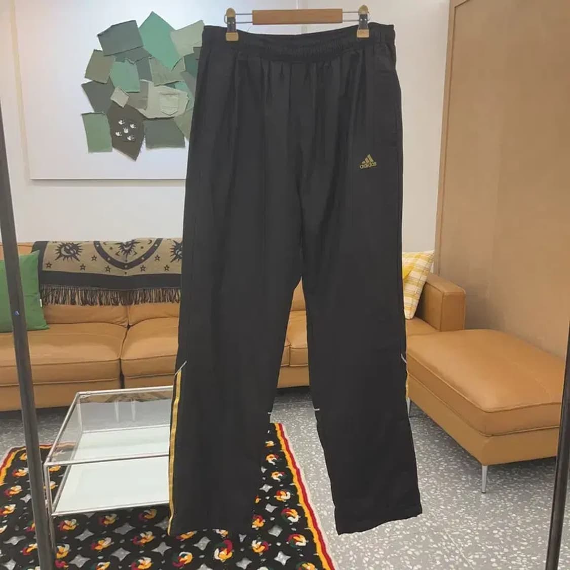 아디다스 빈티지 00's 블랙 골드 흑금 트랙팬츠 105 C06630 상품이미지3