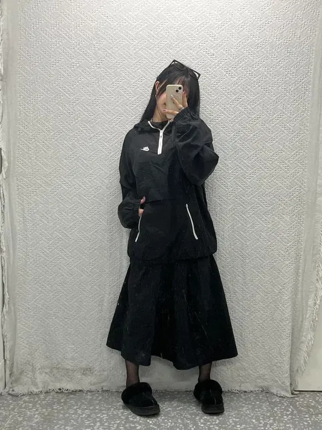 나이키 빈티지 언라인드 오버핏 반집업 바람막이 아노락 XL C06602 상품이미지1