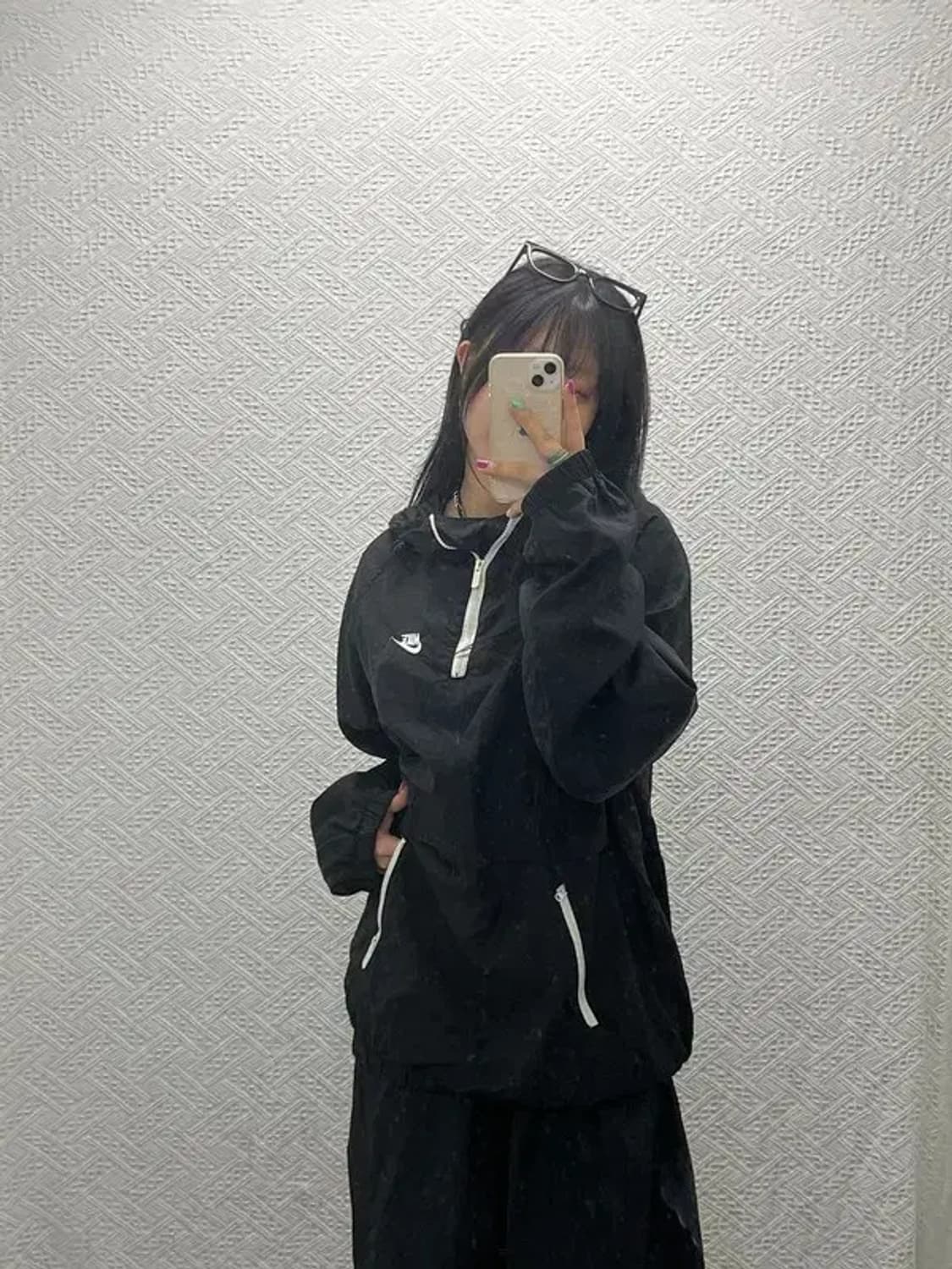 나이키 빈티지 언라인드 오버핏 반집업 바람막이 아노락 XL C06602 상품이미지2