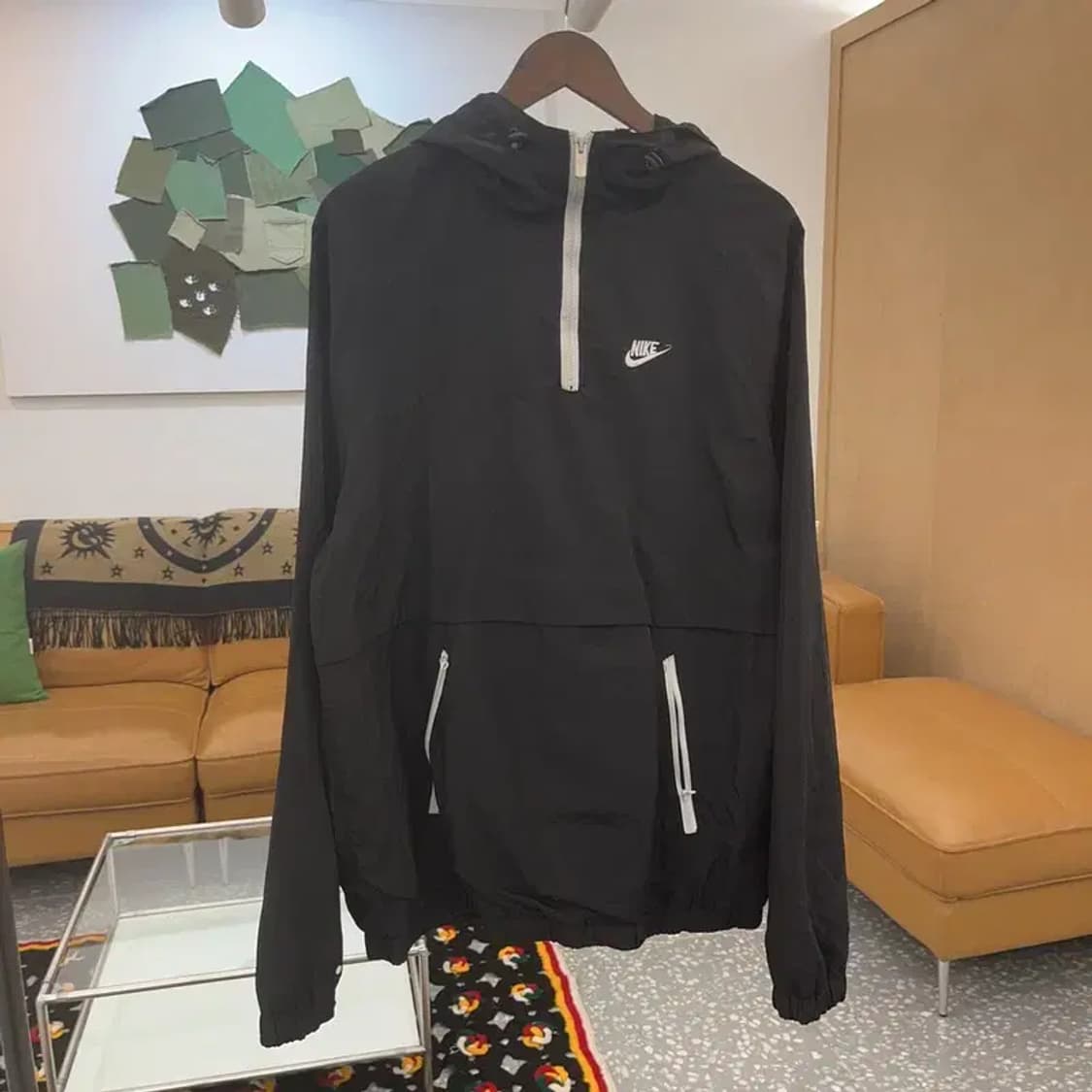 나이키 빈티지 언라인드 오버핏 반집업 바람막이 아노락 XL C06602 상품이미지3