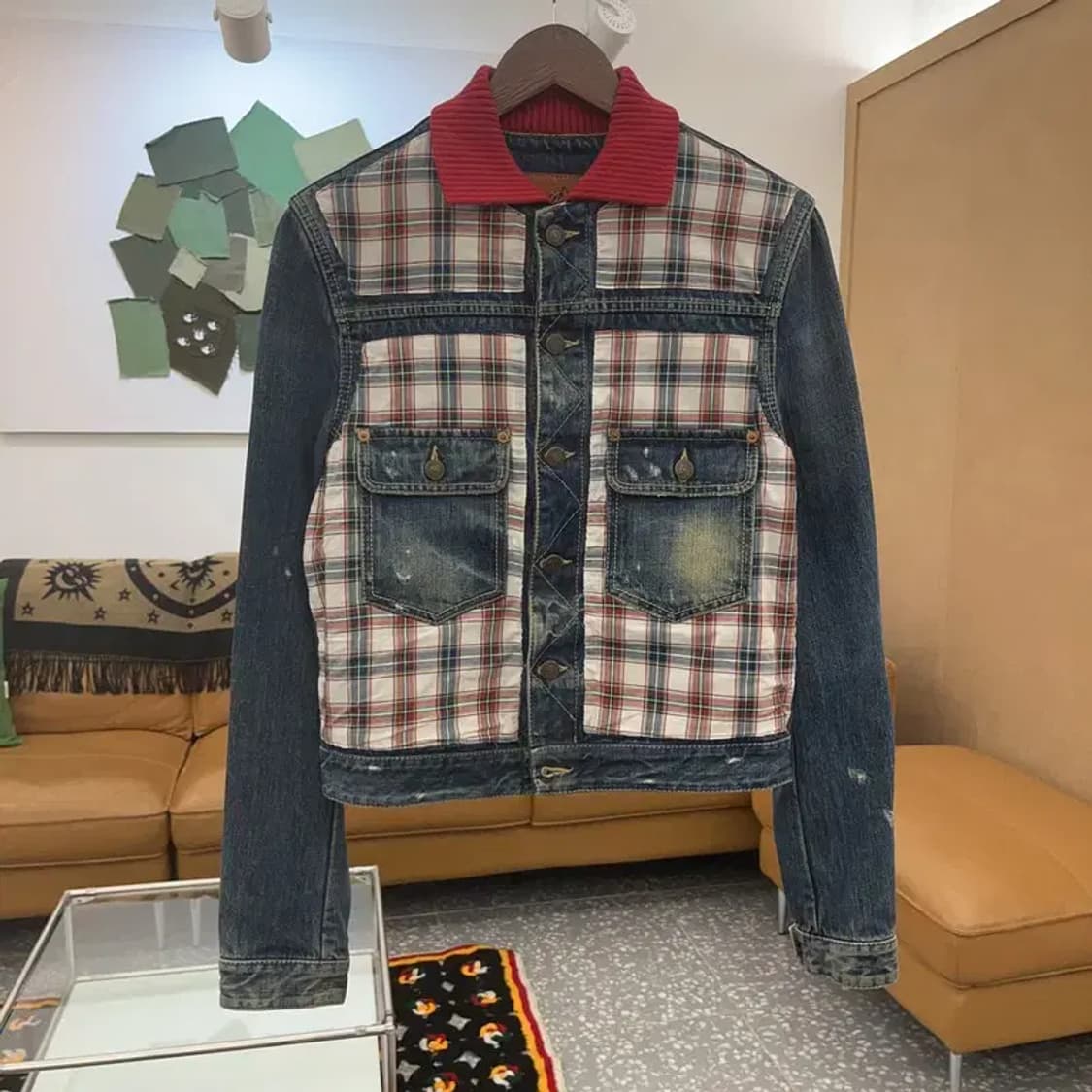 디스퀘어드2 올드스쿨 90's 트러커 체크 데님 청자켓 90 C06622 상품이미지3