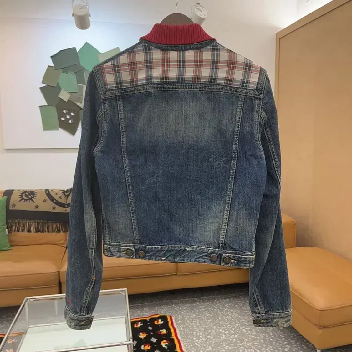 디스퀘어드2 올드스쿨 90's 트러커 체크 데님 청자켓 90 C06622 상품이미지4