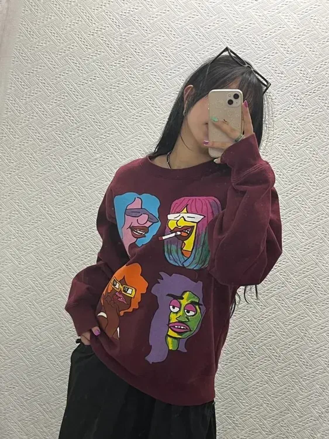 슈프림 올드스쿨 곤즈 헤드 크루넥 기모 맨투맨 XL C06606 상품이미지1