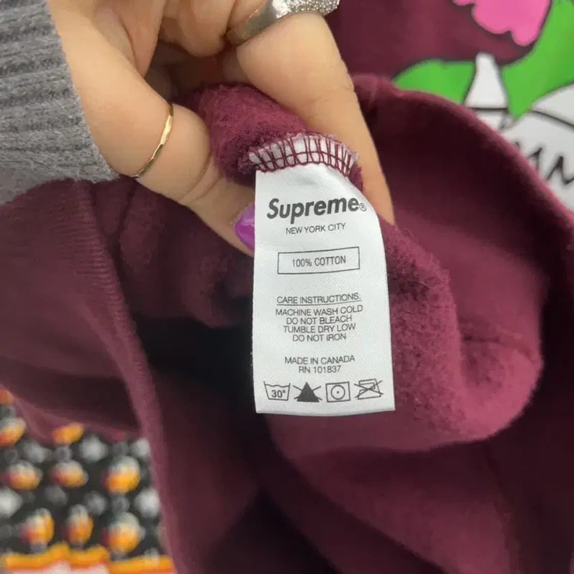 슈프림 올드스쿨 곤즈 헤드 크루넥 기모 맨투맨 XL C06606 상품이미지6