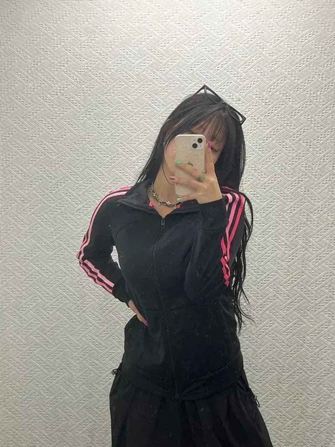 아디다스 00's 대장급 그라데이션 블랙핑크 져지 집업 S C06621 상품이미지2