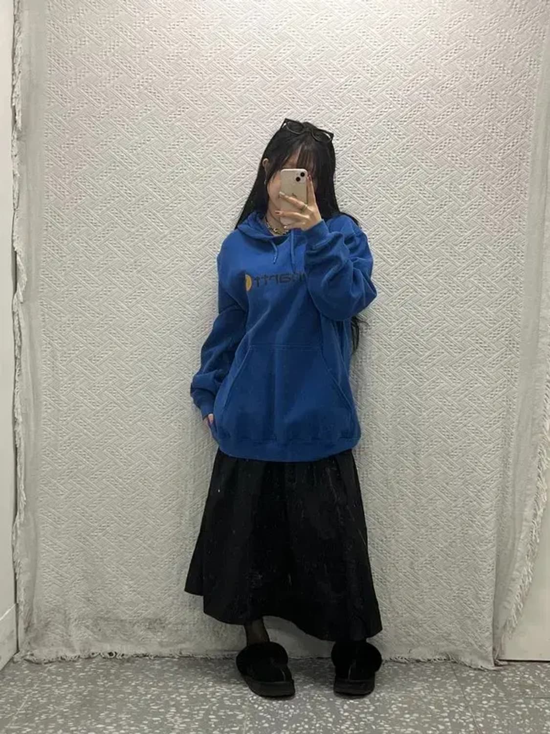 칼하트 스트릿 오버핏 비비드톤 기모 후드티 L C06612 상품이미지2