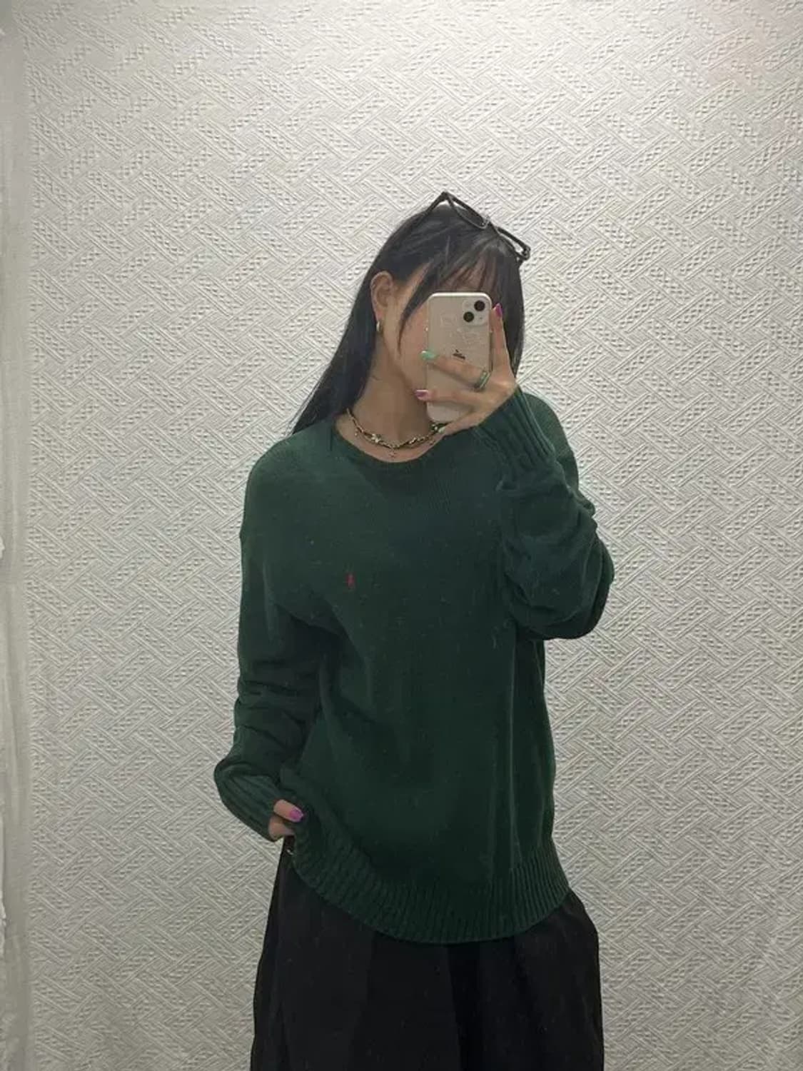 폴로 랄프로렌 베이직 딥그린 홀리데이 니트 XL C06617 상품이미지1