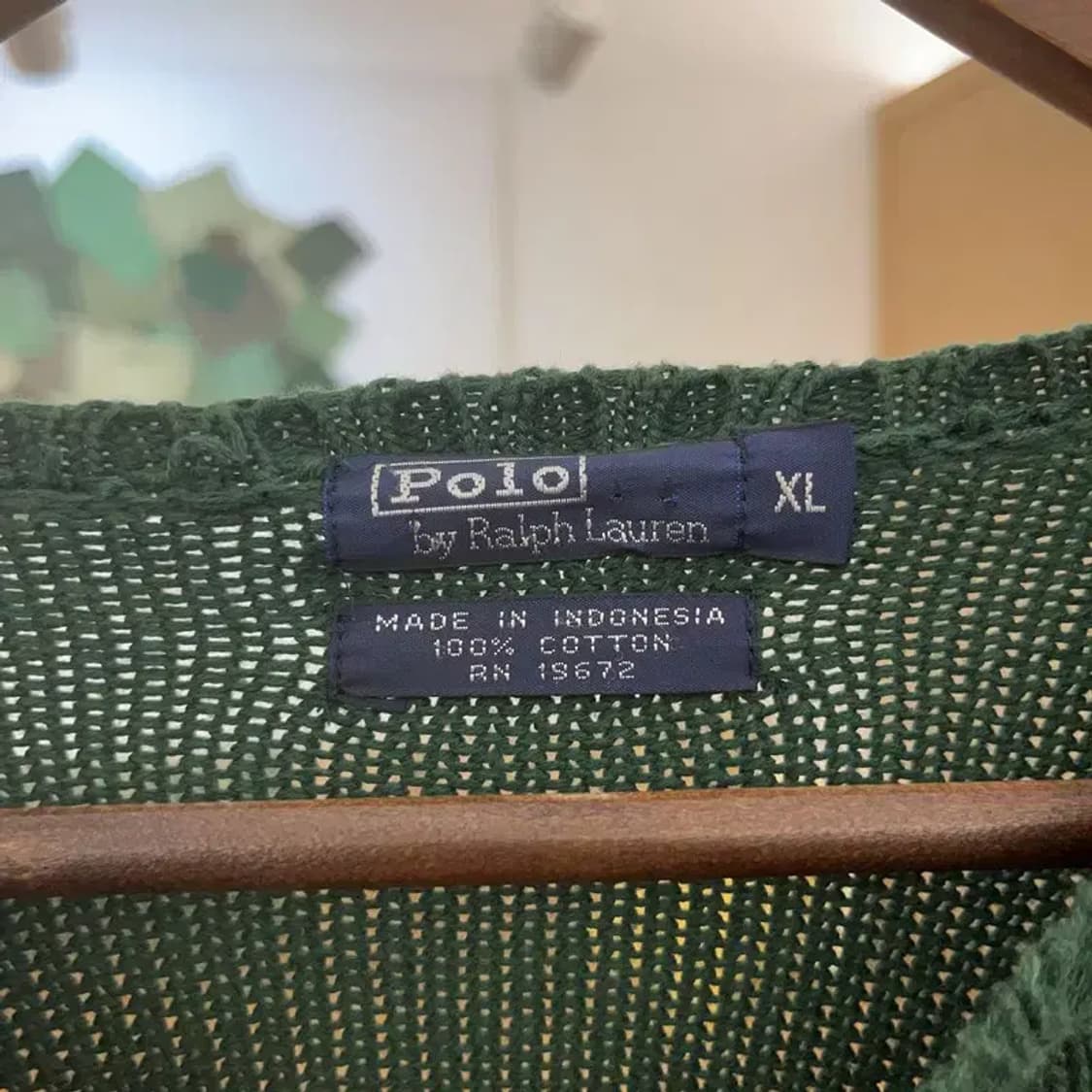 폴로 랄프로렌 베이직 딥그린 홀리데이 니트 XL C06617 상품이미지5