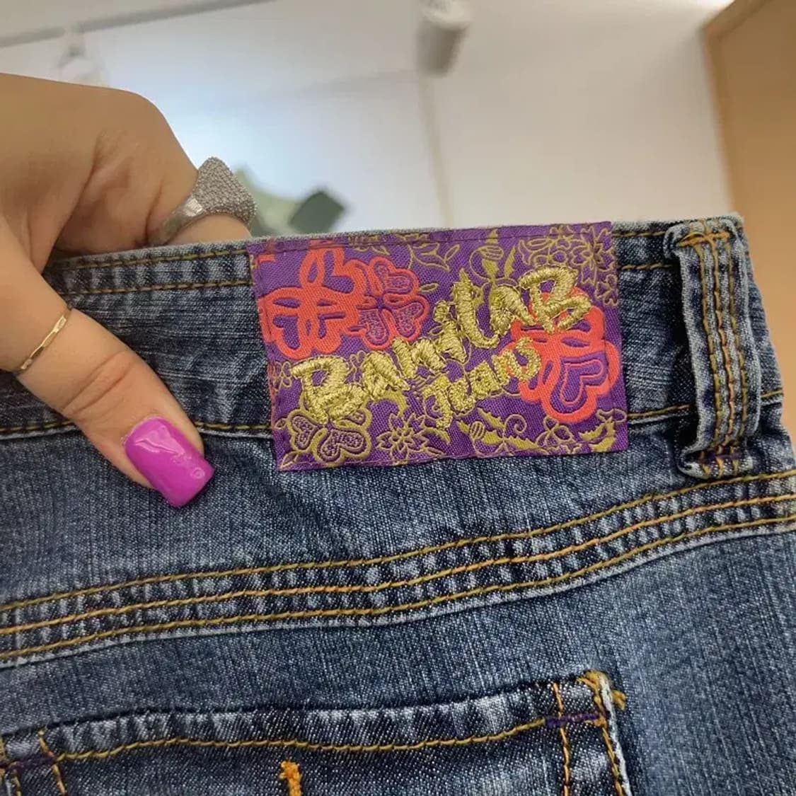 바닐라비 올드스쿨 Y2K 카고팬츠 데님 와이드팬츠 27인치 C06627 상품이미지5