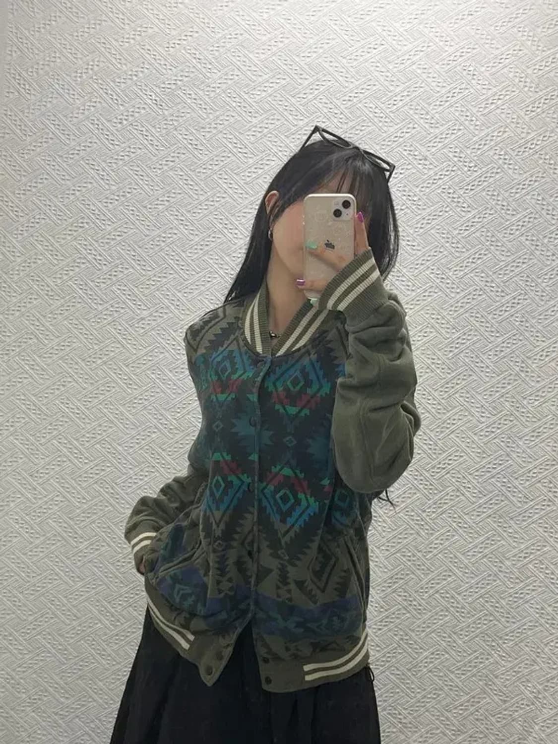 데님앤서플라이 랄프로렌 빈티지 패턴 야구잠바 바시티자켓 XL C06608 상품이미지1